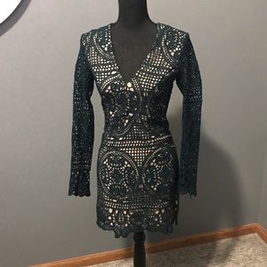 DO+BE Women’s Crochet Midi Dress